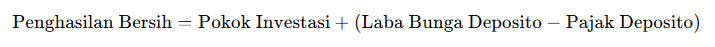 hitung penghasilan bersih pajak bunga deposito​