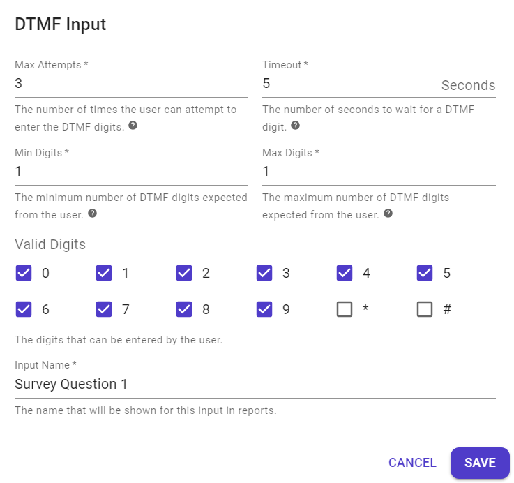 DTMF Input