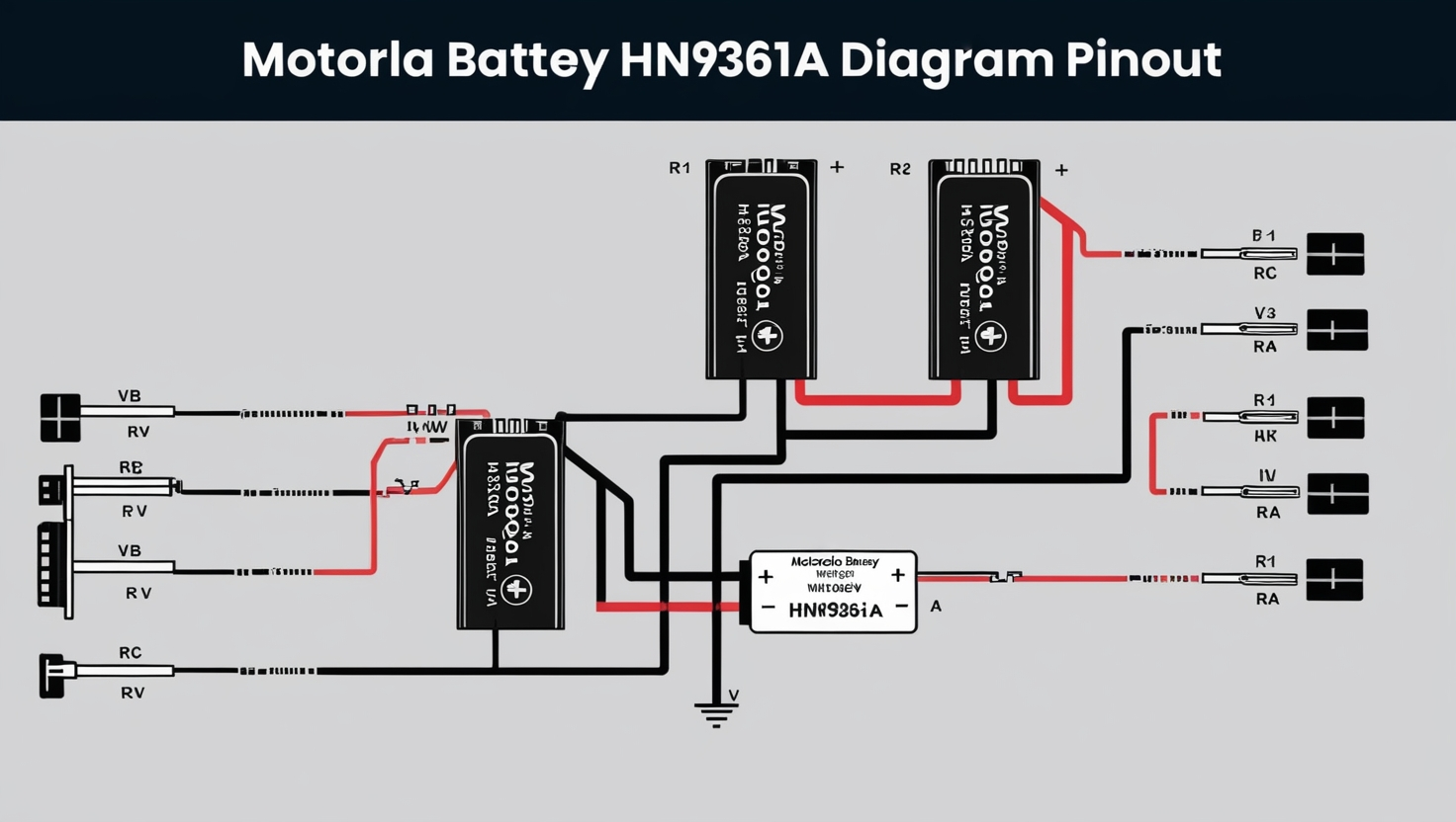 Motorola Battery HNN9361A Diagram Pinout