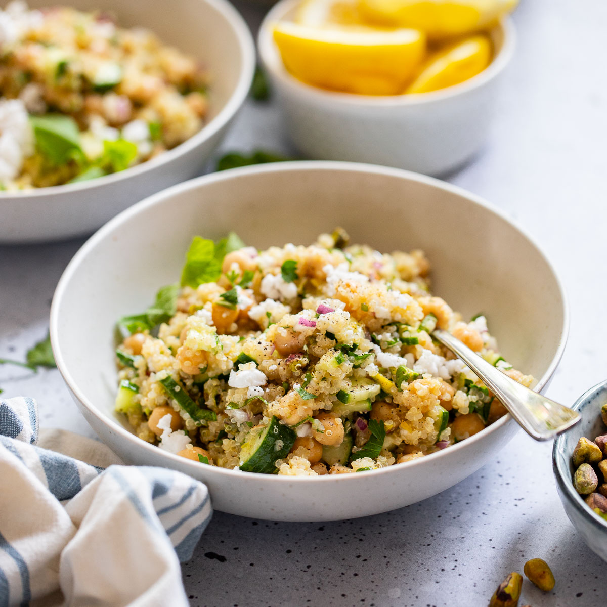 prepared viral jennifer aniston salad in bowl