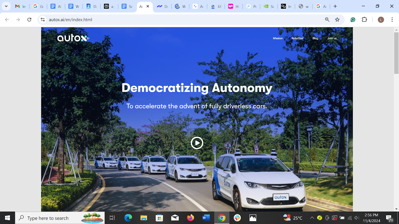 Autox AI self driving company