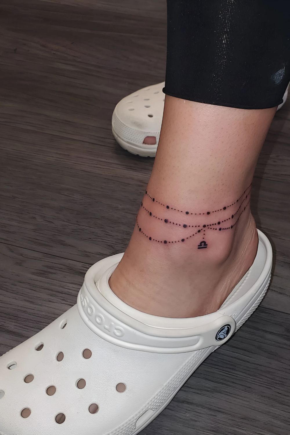 Brushstroke Anklet Tattoo