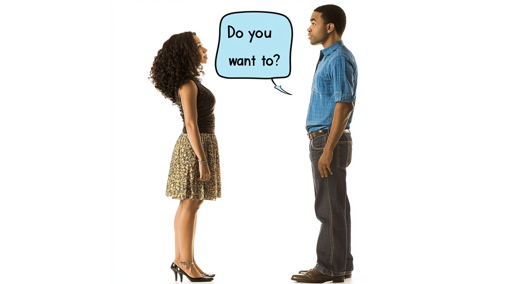 A man asking consent