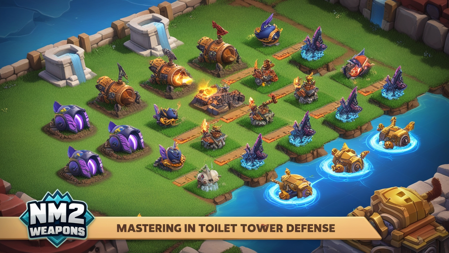 NM2 Weapons in Toilet Tower Defense