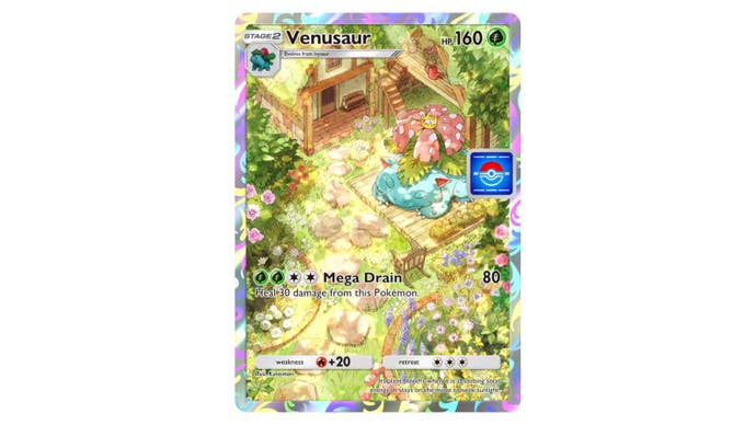 Kartu promo Pokémon TCG Pocket Venusaur.