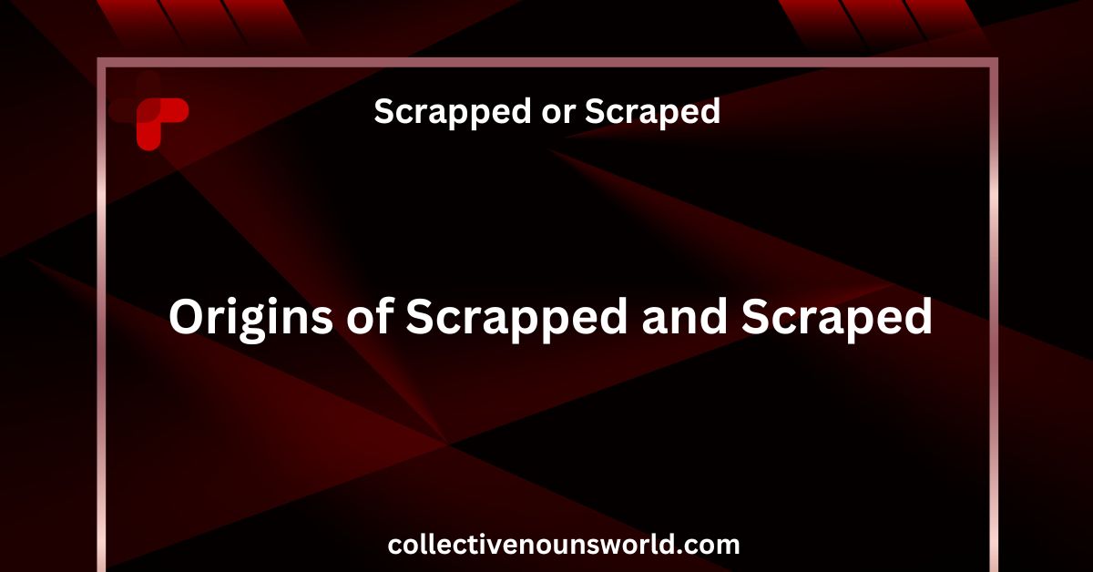 Synonyms for Scraped