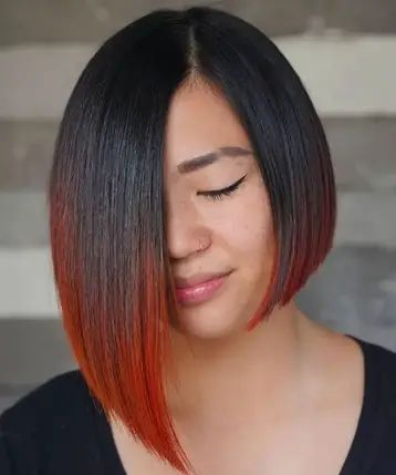 an edgy asymmetrical bob