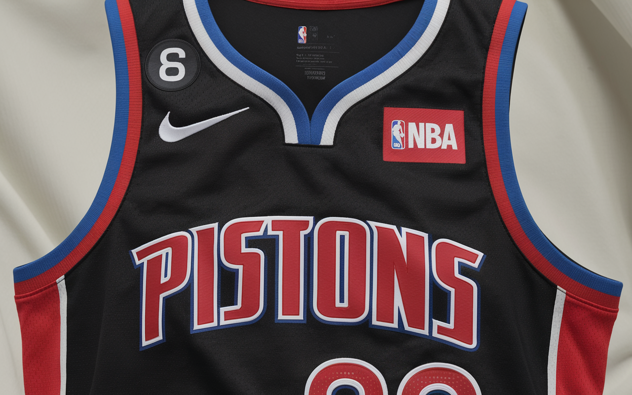  NBA 2K22 Pistons Concept Jersey Black NLSC