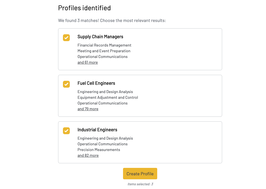 Building Skill Profiles