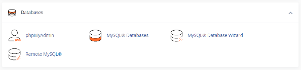 بخش Databases سی پنل