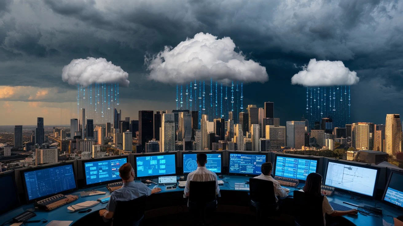 Disaster recovery and business continuity planning using hybrid cloud to safeguard data during disasters.