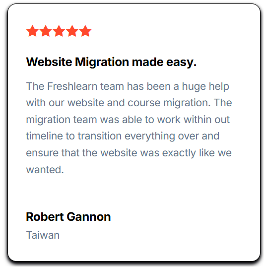 FreshLearn Testimonial