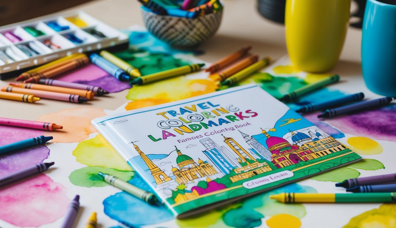 Travel coloring book