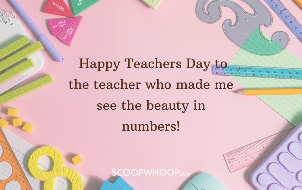 Teachers day wishes for maths teacher