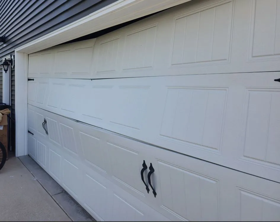 garage door off track