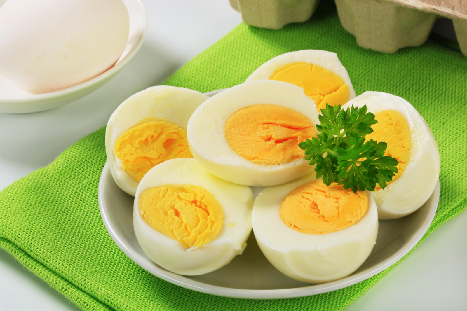 Healthy boiled eggs for a healthy diet