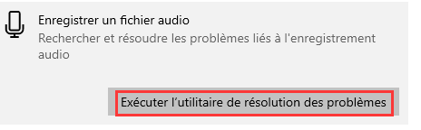 Exécuter l’utilitaire de résolution des problèmes