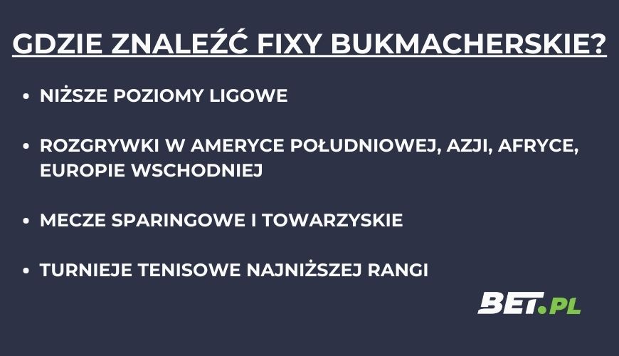 Gdzie znaleźć fixy bukmacherskie?