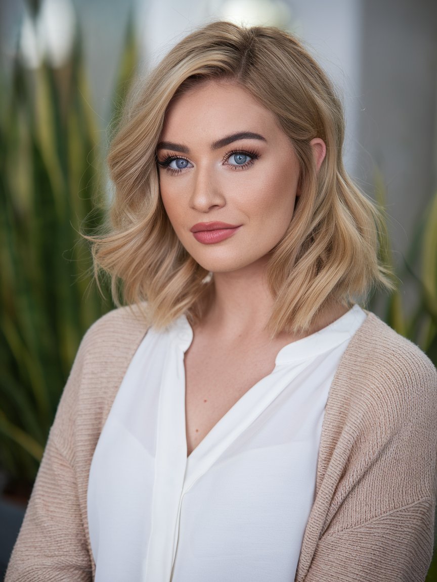 19. Soft Waves on Blonde Lob