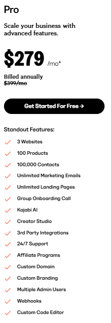 Kajabi Pro Plan