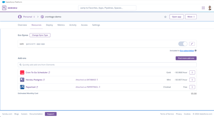 scaling your application heroku