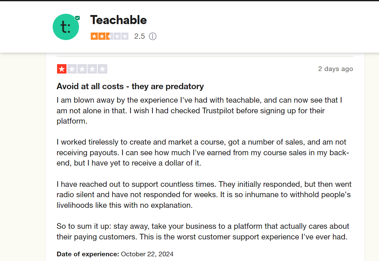 Teachable Review