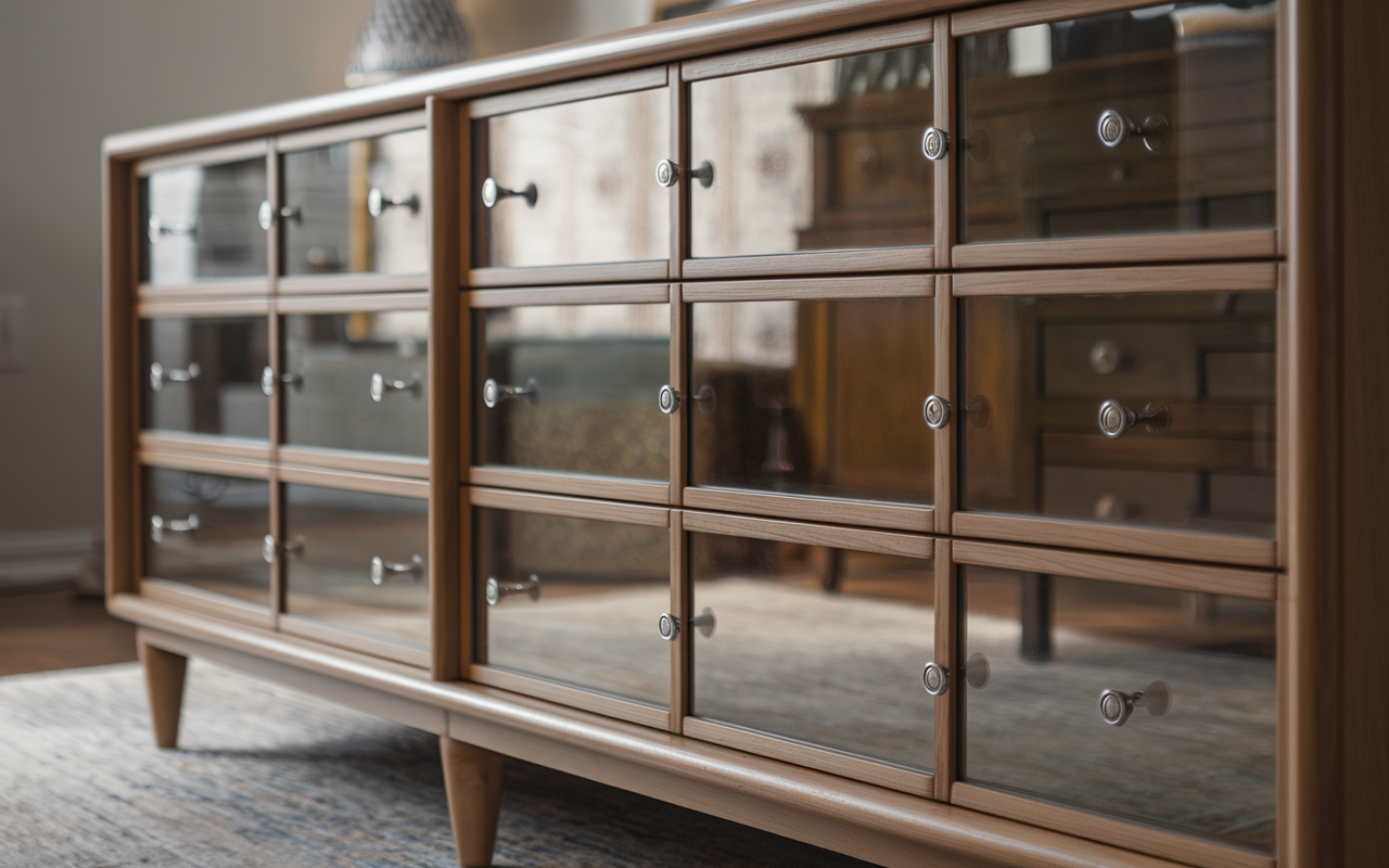 Glass Spindle Dresser