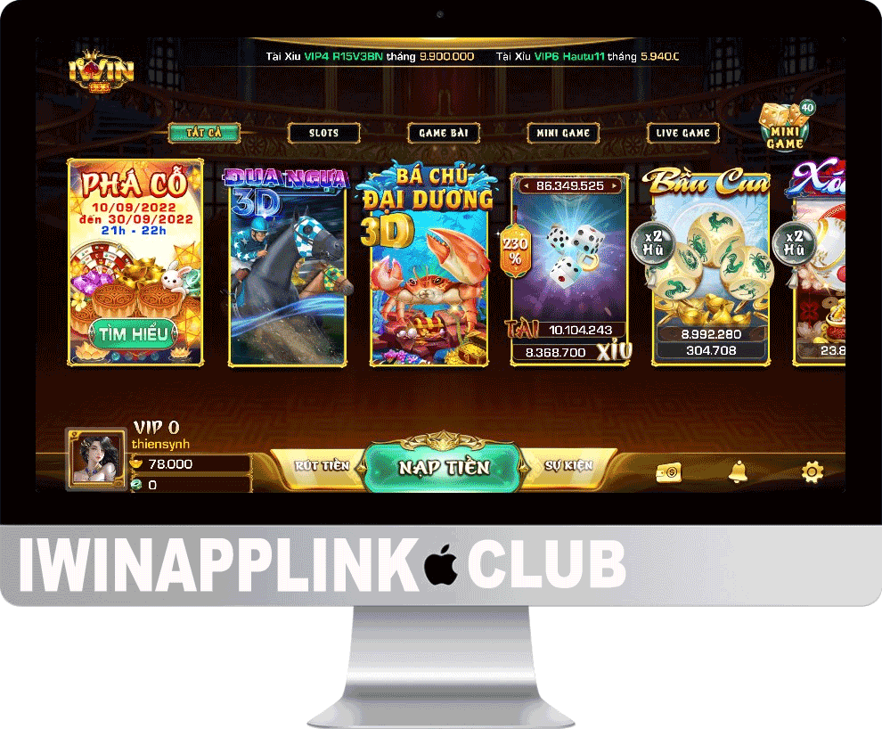 Kho game đổi thưởng trực tuyến đa dạng và hấp dẫn tại iWin Club