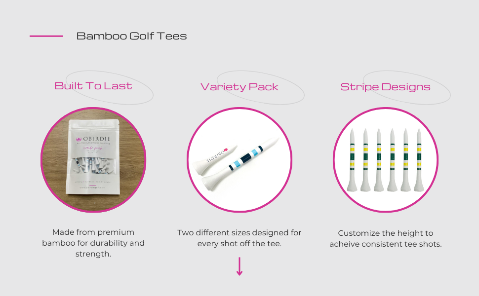 bamboo tees, unbreakable tees for golf , golf