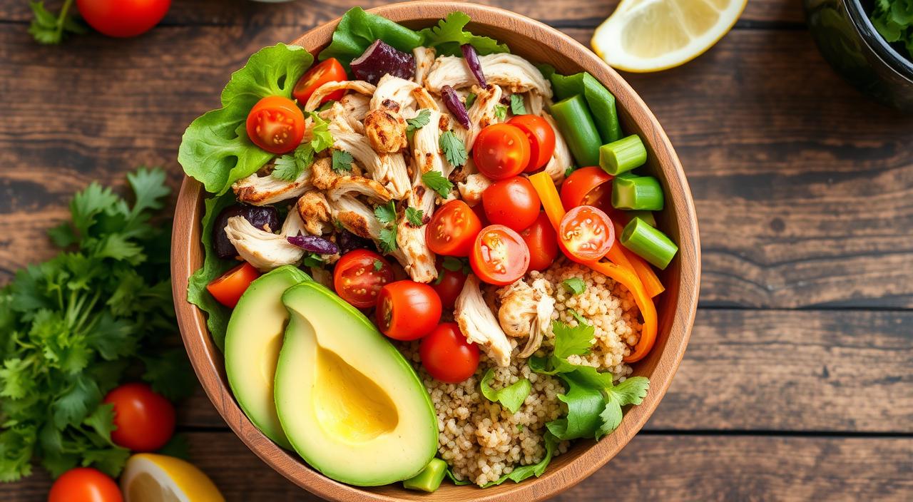 healthy chicken bowls