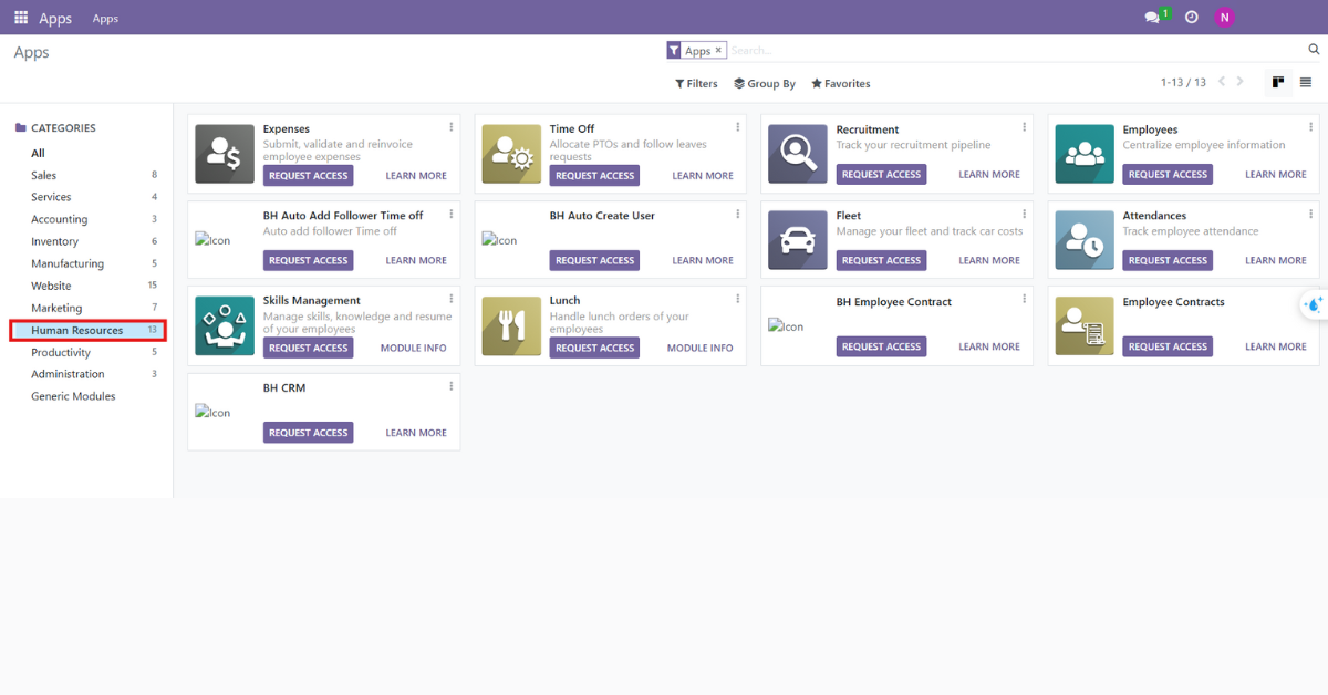 Odoo-human-resources