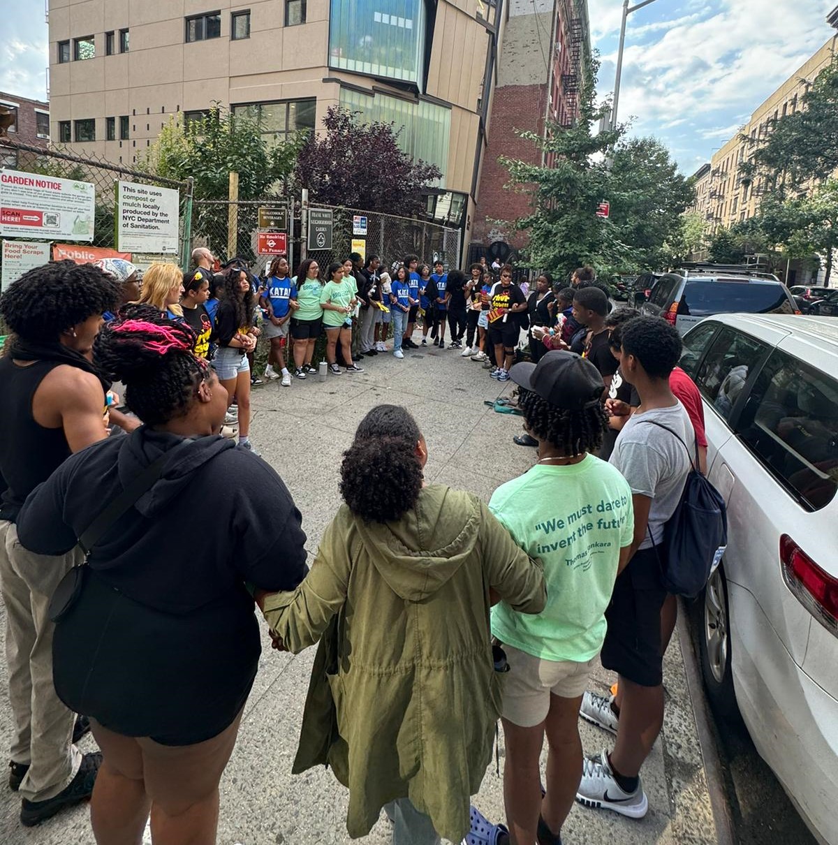 The Brotherhood Sister Sol and Katal debriefed the outreach session on July 31, 2024