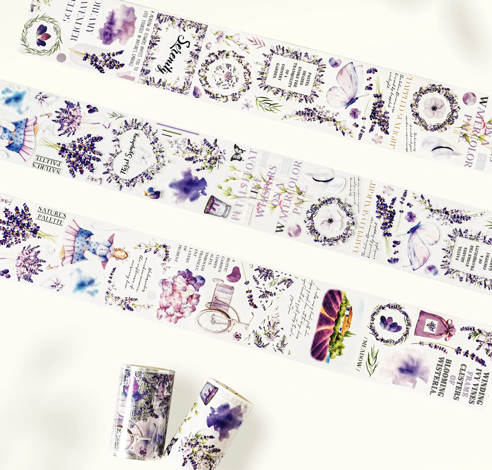 Pre-cut Purple Muse Wide Washi/PET Tape