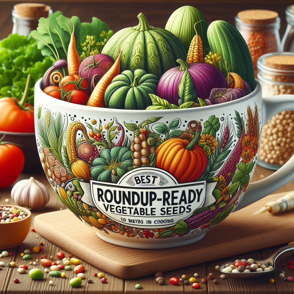 A bowl with roundup-ready vegetable seeds