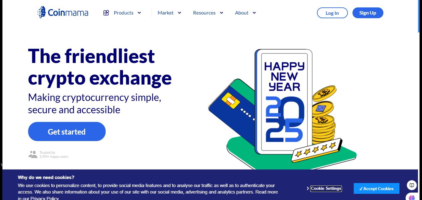 Coinmama homepage