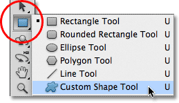 Photoshop Custom Shape Tool. 