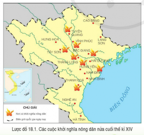 BÀI 18. NHÀ HỒ VÀ CUỘC KHÁNG CHIẾN CHỐNG QUÂN MINH XÂM LƯỢC (1400- 1407)1. Sự thành lập nhà HồCâu 1: Đọc thông tin và quan sát các hình từ 18.1, 18.2 lược đồ18.1, hãy:- Trình bày sự thành lập nhà Hồ.- Cho biết việc Hồ Quý Ly đổi quốc hiệu và chuyển kinh đô chứng tỏ điều gì?Đáp án chuẩn:Năm 1397, Hồ Quý Ly ép vua Trần chuyển kinh đô vào Tây Đô (Thanh Hoá). Năm 1400, phế truất vua Trần Thiếu Đế và lên làm vua, lập ra nhà Hồ, đổi quốc hiệu thành Đại Ngu (mong ước an vui cho đất nước).2. Cải cách của Hồ Quý LyCâu 1: Đọc thông tin, tư liệu và quan sát bảng 18 hình 18,3, hãy:- Giới thiệu nội dung chủ yếu trong cải cách của Hồ Quý Ly.- Nêu tác động của cải cách do Hồ Quý Ly thực hiện đối với xã hội thời nhà Hồ.Đáp án chuẩn:+ Chính trị: Cải tổ bộ máy chính quyền, chiêu dụng nhân tài ngoài họ Trần.+ Kinh tế: Phát hành tiền giấy, chính sách  hạn điền