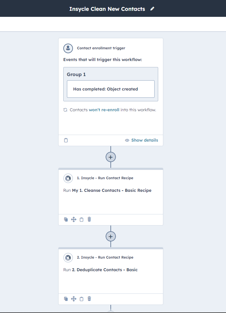 insycle hubspot workflow data cleaning automation example