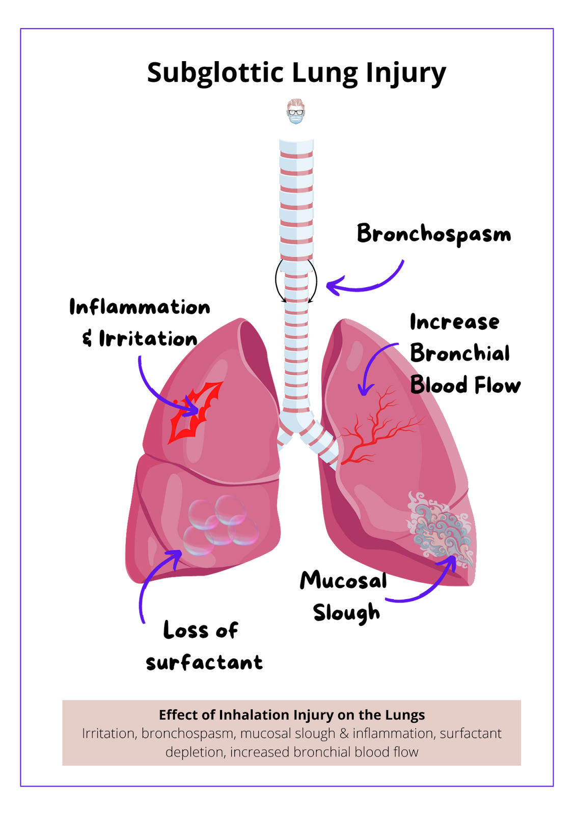 Inhalation Injury effect on the lungs