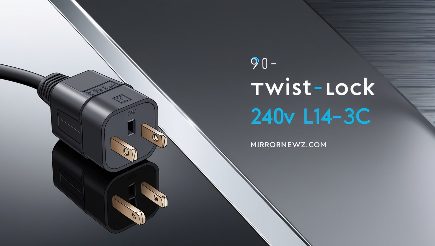 90 Degrees Twest Lock 240V l 14-30C Outlet Plug