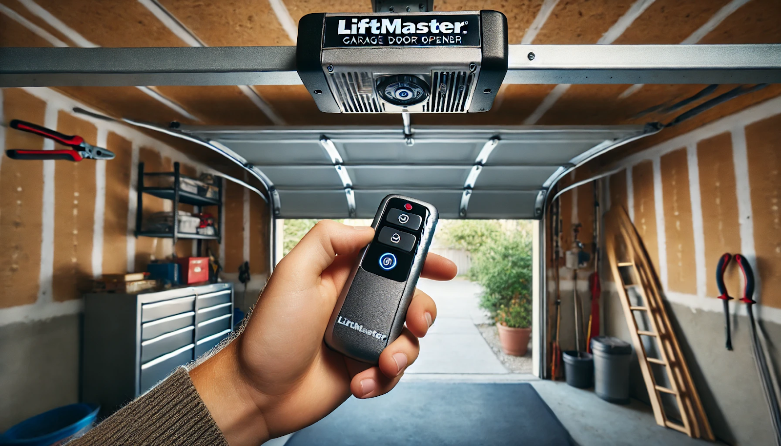 liftmaster garage door opener learn button