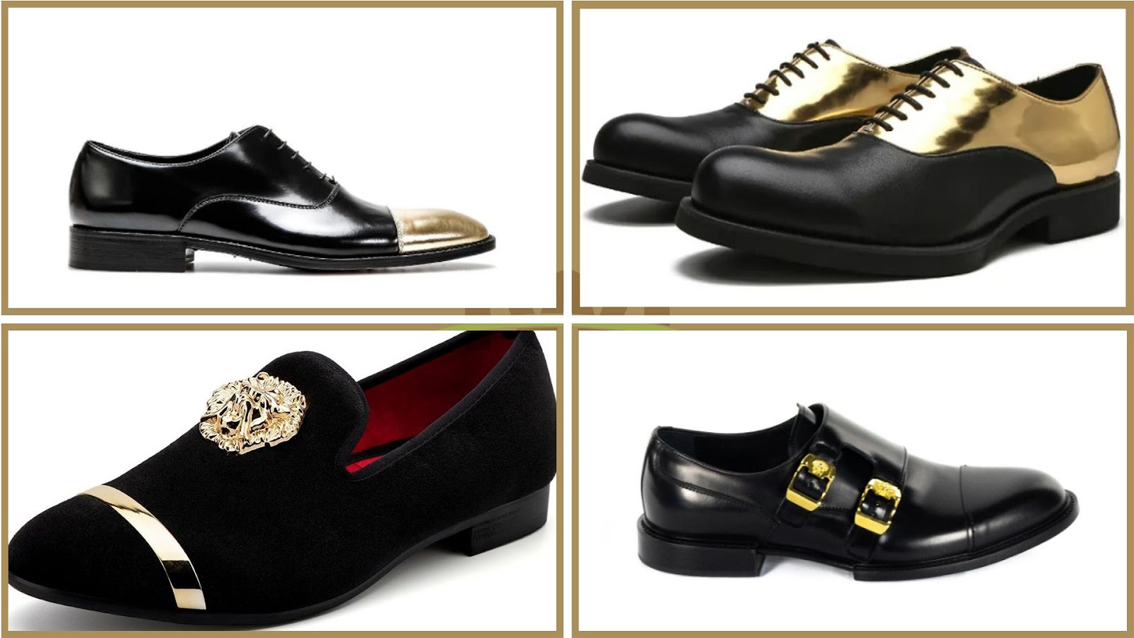 black and gold dress shoes mens images 3