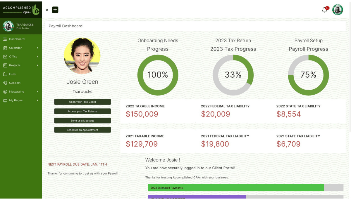 SuiteDash Dashboard