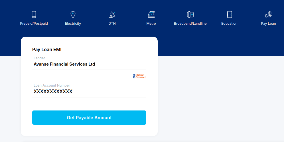 Avanse Loan Repayment through Paytm