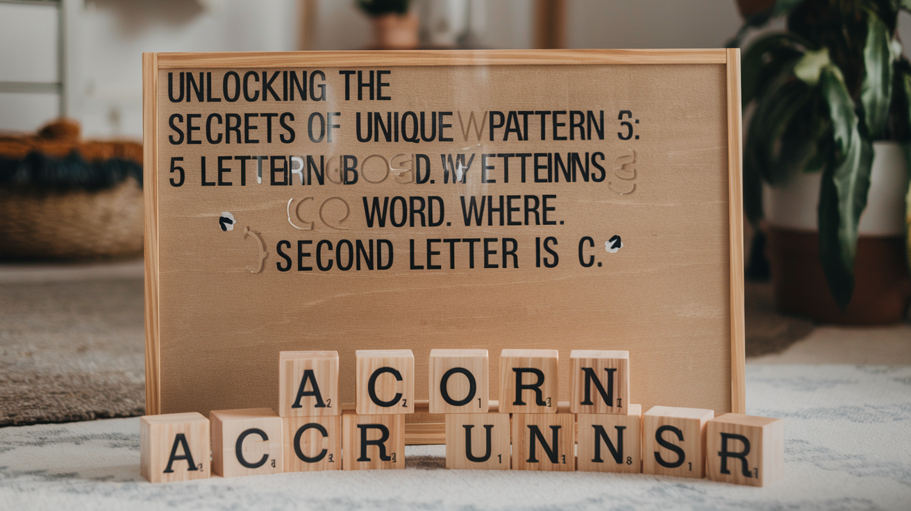 5 letter word.where.second letter is c​