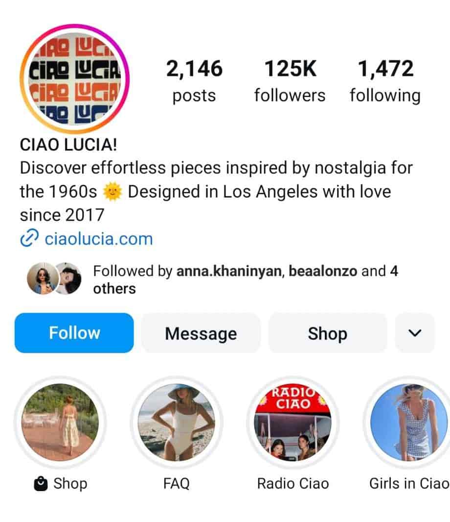 The Top Online Clothing Boutiques from Instagram - Ciao Lucia