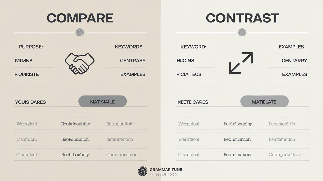 “Compare” vs “Contrast”: The Differences