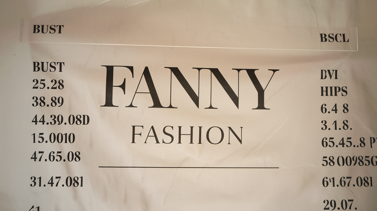 Fanny Fashion Size Chart
