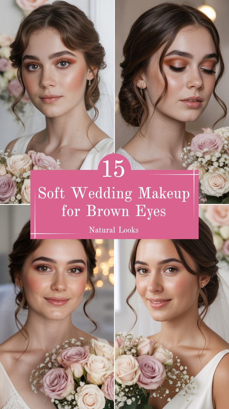 Soft Wedding Makeup for Brown Eyes Natural Looks
