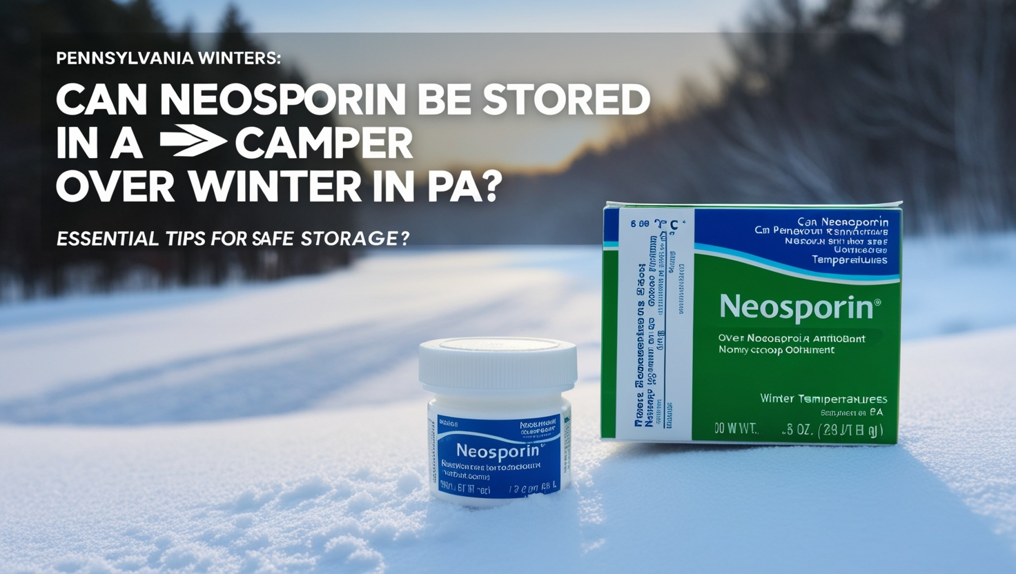 Can Neosporin Be Stored in a Camper Over Winter in PA